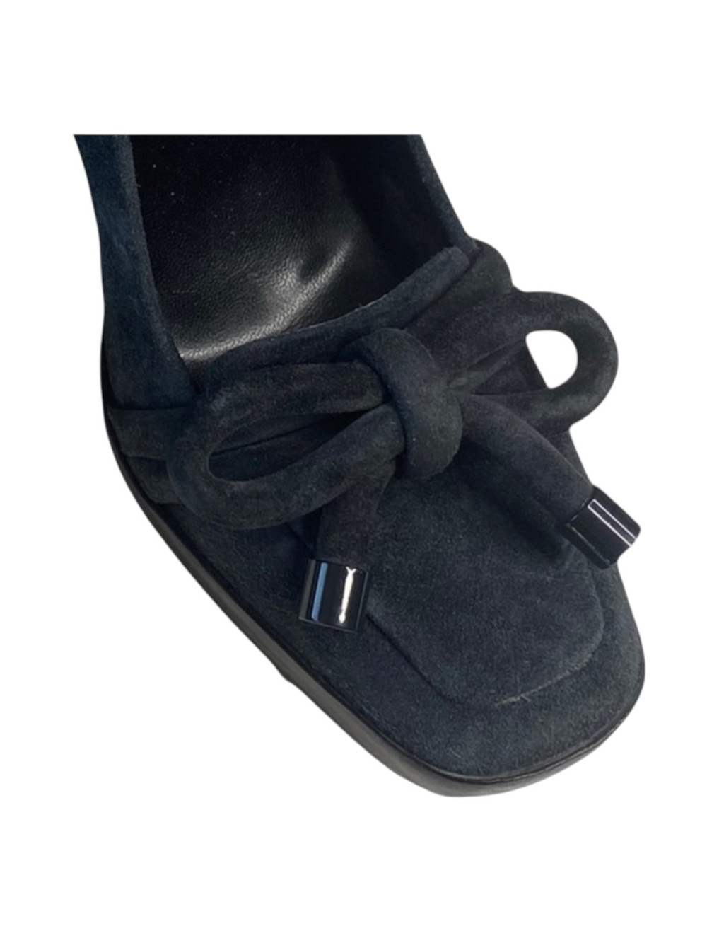 new Balenciaga ♚ Classic Suede Platform Heeled Loafer Pumps ♚ Navy Blue ♚ 35 5M - Picture 10 of 16